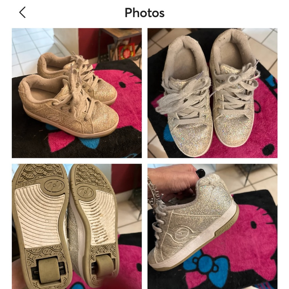 Glittery Kids Sneakers with Wheels